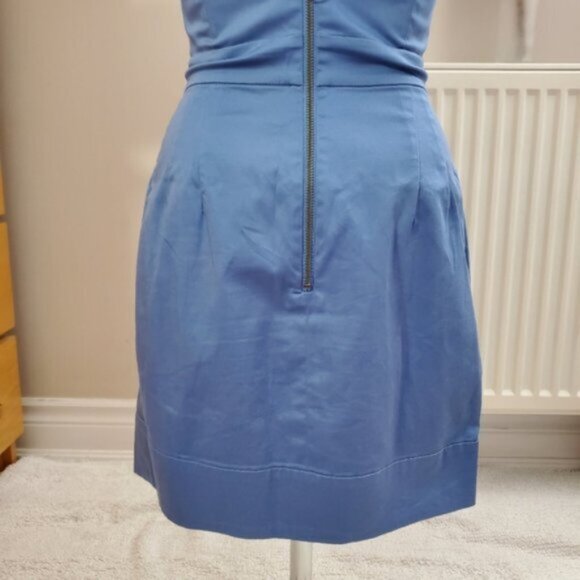 FRENCH CONNECTION- "Breakfast at Tiffany's" Strapless Pleated Dress w Po… - Picture 6 of 13